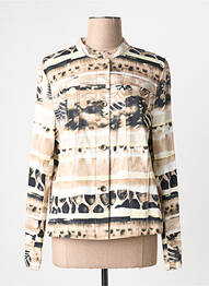 Veste casual col rond beige FRANK WALDER femme