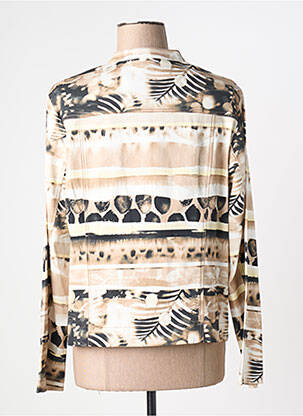 Veste casual col rond beige FRANK WALDER femme