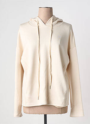 Sweat-shirt à capuche stretch manches longues beige TINTA femme