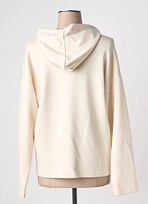 Sweat-shirt à capuche stretch manches longues beige TINTA femme