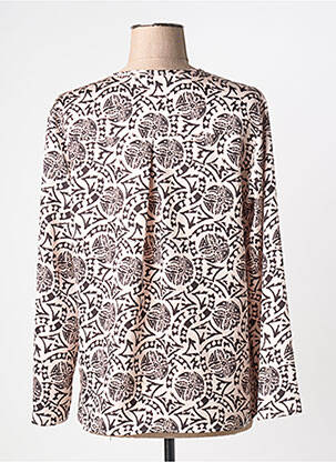 Top imprimé fantaisie manches longues beige BARILOCHE femme