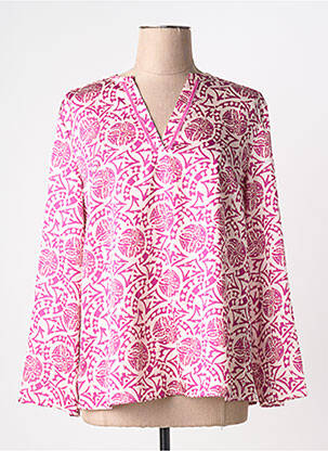 Top imprimé fantaisie manches longues rose BARILOCHE femme