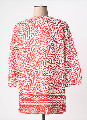 Chemisier coupe droite manches longues rouge BARBARA LEBEK femme