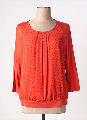 Top stretch manches longues rouge FRANK WALDER femme