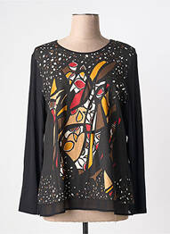 Top stretch manches longues noir BARBARA LEBEK femme