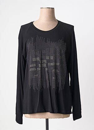 Top tissage jersey manches longues noir TUZZI femme