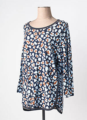 Top tissage jersey manches longues bleu FRANK WALDER femme