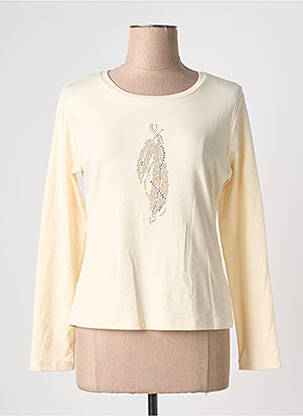 Top tissage jersey manches longues beige ANANKE femme
