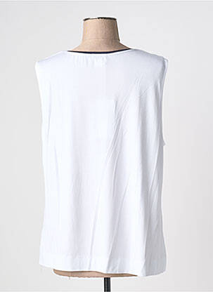 Top tissage jersey sans manche blanc DOLCEZZA femme