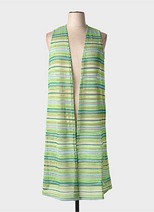 Gilet sans manche coupe droite vert TINTA femme