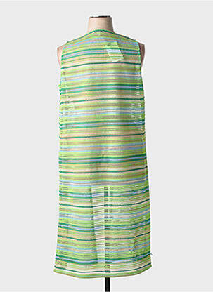 Gilet sans manche coupe droite vert TINTA femme