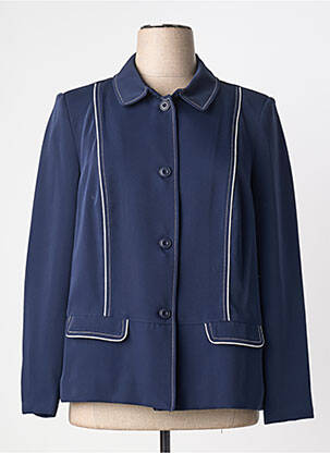 Veste casual epaulette bleu BARBARA LEBEK femme