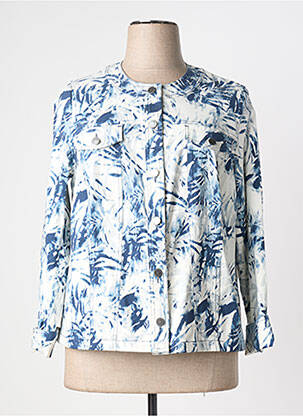 Veste casual col rond bleu GREGORY PAT femme
