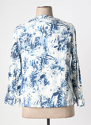 Veste casual col rond bleu GREGORY PAT femme