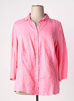 Chemisier coupe droite manches longues rose BARBARA LEBEK femme