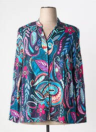Chemisier imprimé fleurs manches longues bleu GREGORY PAT femme