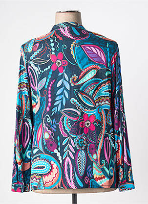 Chemisier imprimé fleurs manches longues bleu GREGORY PAT femme