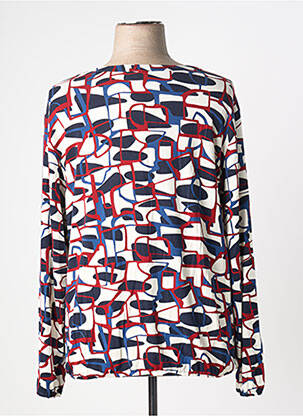 Top tissage jersey manches longues bleu BARBARA LEBEK femme