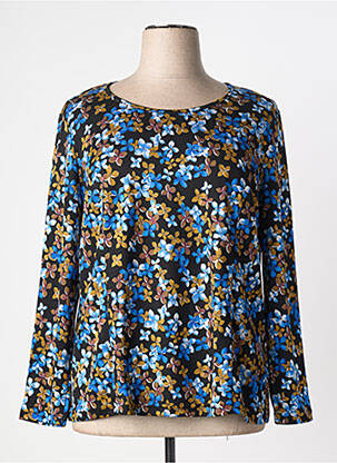 Top tissage jersey manches longues bleu GUY DUBOUIS femme