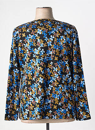 Top tissage jersey manches longues bleu GUY DUBOUIS femme