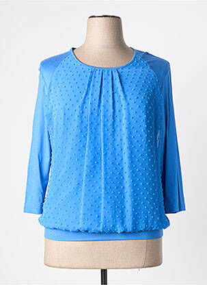 Top col rond manches longues bleu FRANK WALDER femme