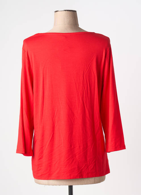 Top tissage jersey manches longues rouge BARBARA LEBEK femme