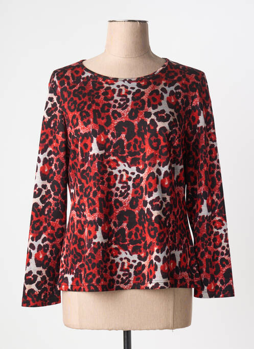 Top stretch manches longues rouge GUY DUBOUIS femme