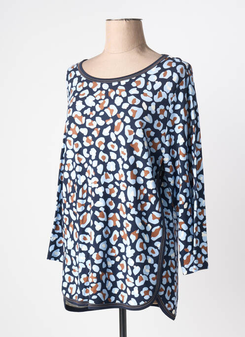 Top tissage jersey manches longues bleu FRANK WALDER femme