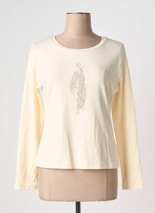 Top tissage jersey manches longues beige ANANKE femme
