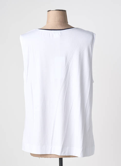 Top tissage jersey sans manche blanc DOLCEZZA femme