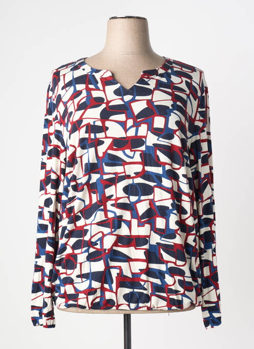 Top tissage jersey manches longues bleu BARBARA LEBEK femme
