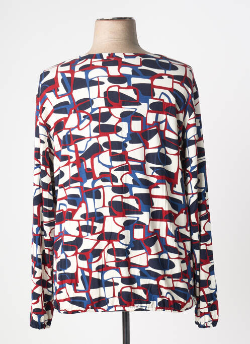 Top tissage jersey manches longues bleu BARBARA LEBEK femme