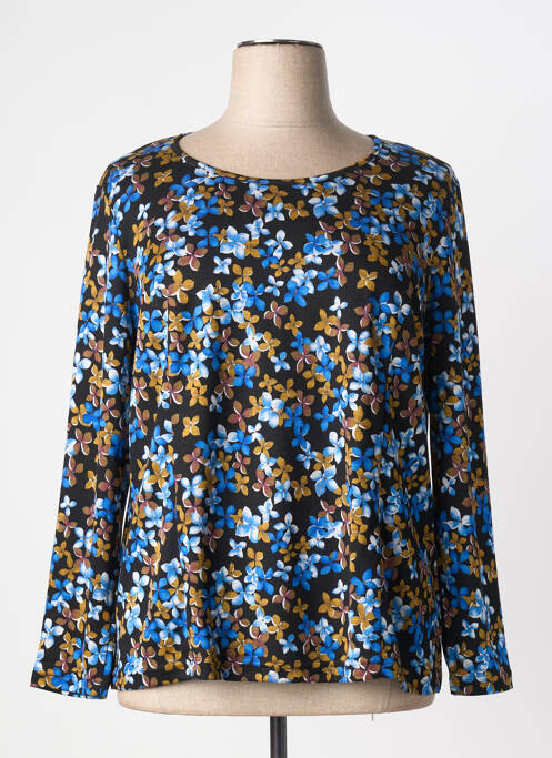 Top tissage jersey manches longues bleu GUY DUBOUIS femme