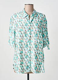 Chemisier manches courtes manches courtes bleu FRANK WALDER femme