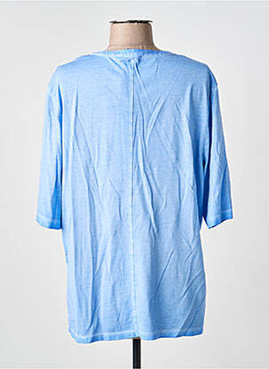 Blouse col v manches courtes bleu THOMAS RABE femme