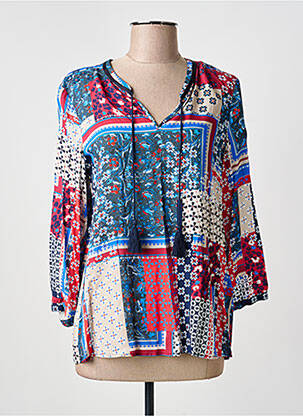 Blouse imprimé fleurs manches 3/4 rouge THOMAS RABE femme