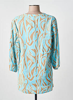 Tunique manches longues fermeture boutonnée sur le devant bleu BARBARA LEBEK femme