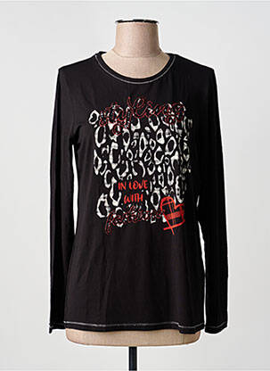 T-shirt manches longues manches longues noir FRANK WALDER femme