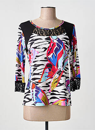T-shirt manches 3/4 manches 3/4 noir OLIVIER PHILIPS femme