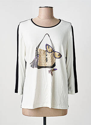 T-shirt manches 3/4 manches 3/4 beige TUZZI femme