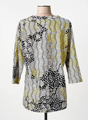 T-shirt manches 3/4 manches 3/4 jaune FRANK WALDER femme