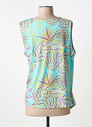 Top stretch sans manche bleu TINTA STYLE femme