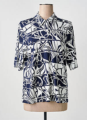 Polo stretch manches courtes bleu BARBARA LEBEK femme