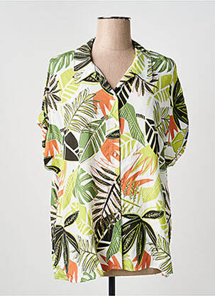 Chemisier coupe droite manches courtes vert MERI & ESCA femme