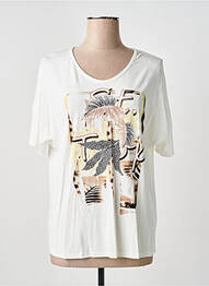 T-shirt coupe droite manches courtes beige FRANK WALDER femme
