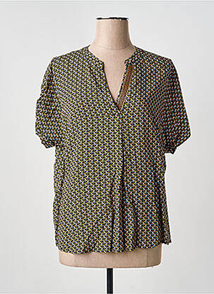 Blouse imprimé fantaisie manches courtes noir BARILOCHE femme