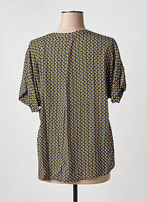 Blouse tissage popeline manches courtes noir BARILOCHE femme