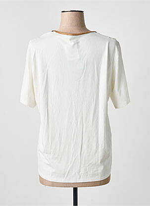 T-shirt imprimé fantaisie manches courtes beige FRANK WALDER femme