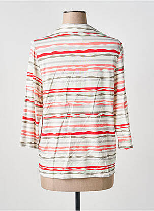 Polo manches 3/4 manches 3/4 rouge FRANK WALDER femme