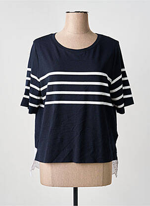 Tunique manches courtes tissage jersey bleu TUZZI femme